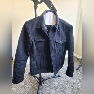 The Ironside 21.5oz Heavyweight Double Black Selvage Denim Jacket. Made In USA